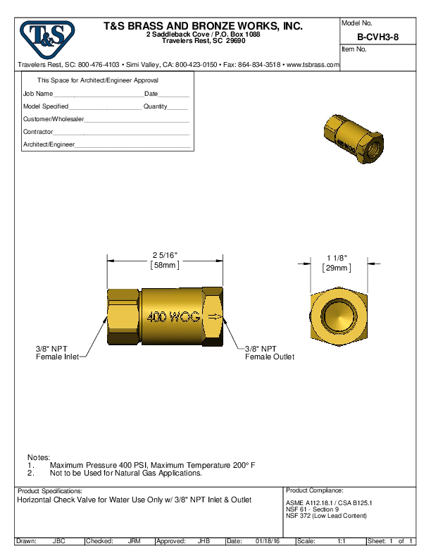 Cutsheet