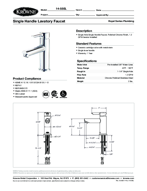 Cutsheet