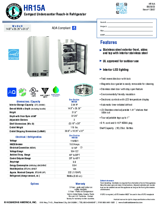 Cutsheet