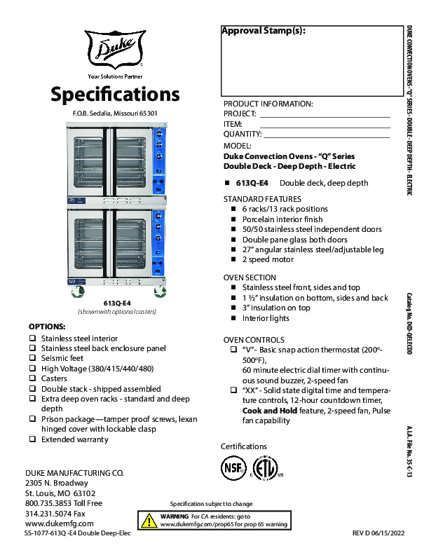 Cutsheet