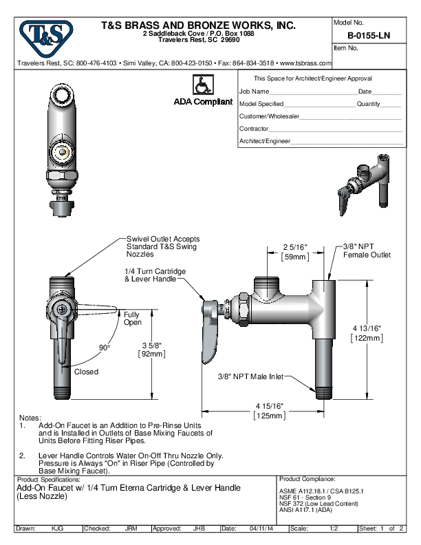 Cutsheet