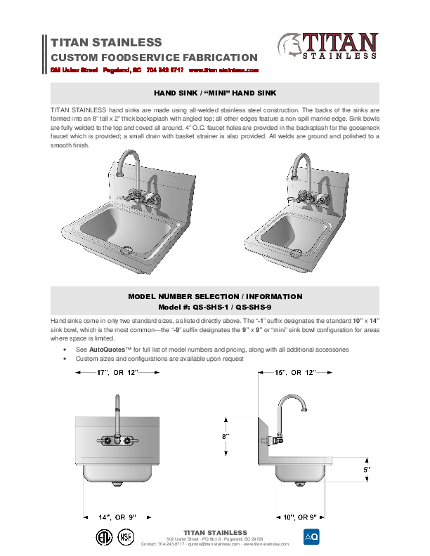 Cutsheet