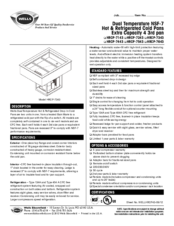 Cutsheet