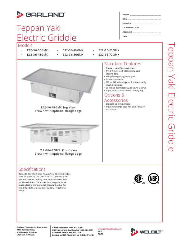 Cutsheet