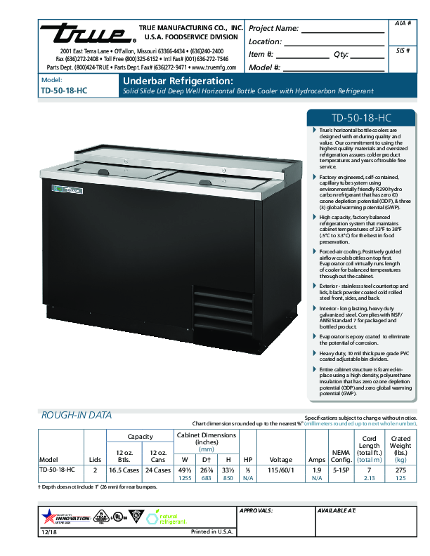 Cutsheet