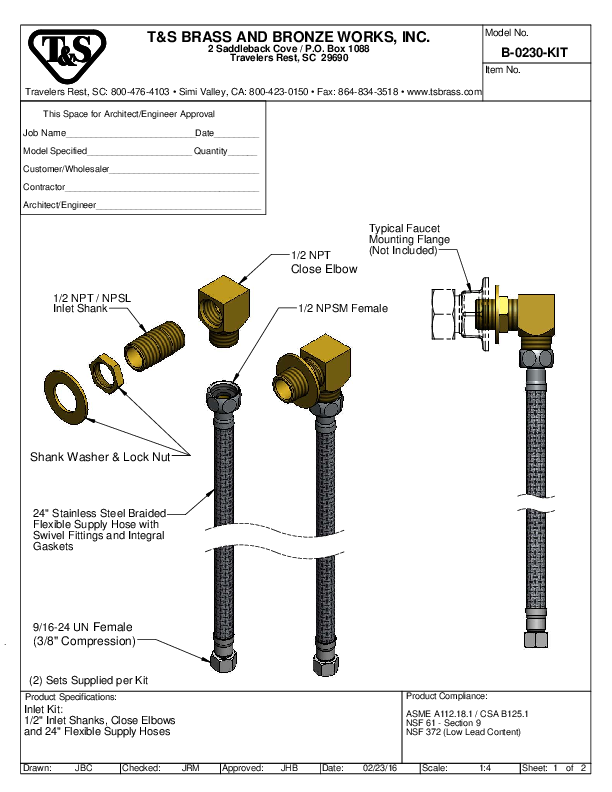 Cutsheet