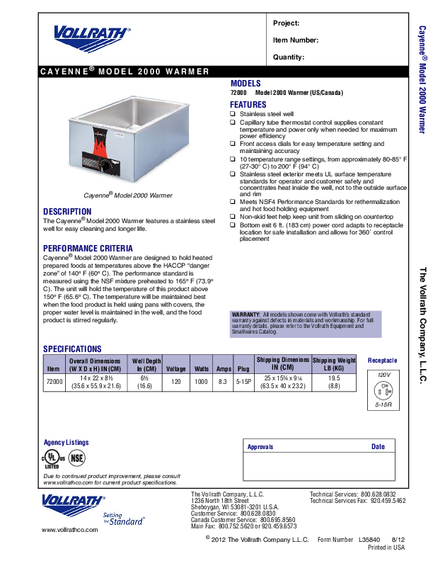 Cutsheet