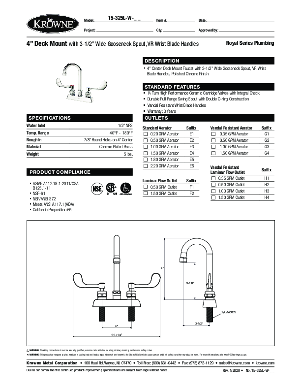 Cutsheet