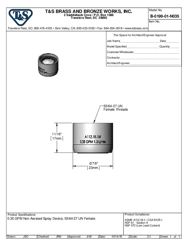 Cutsheet