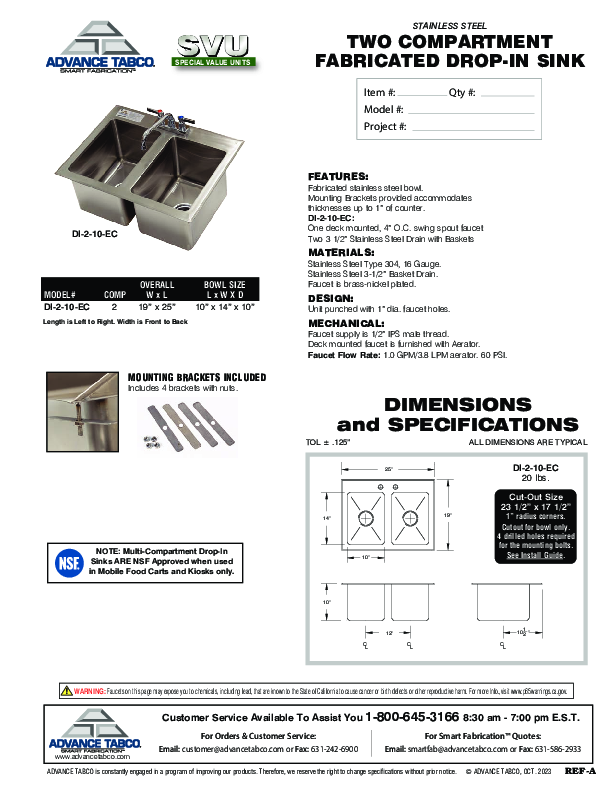 Cutsheet