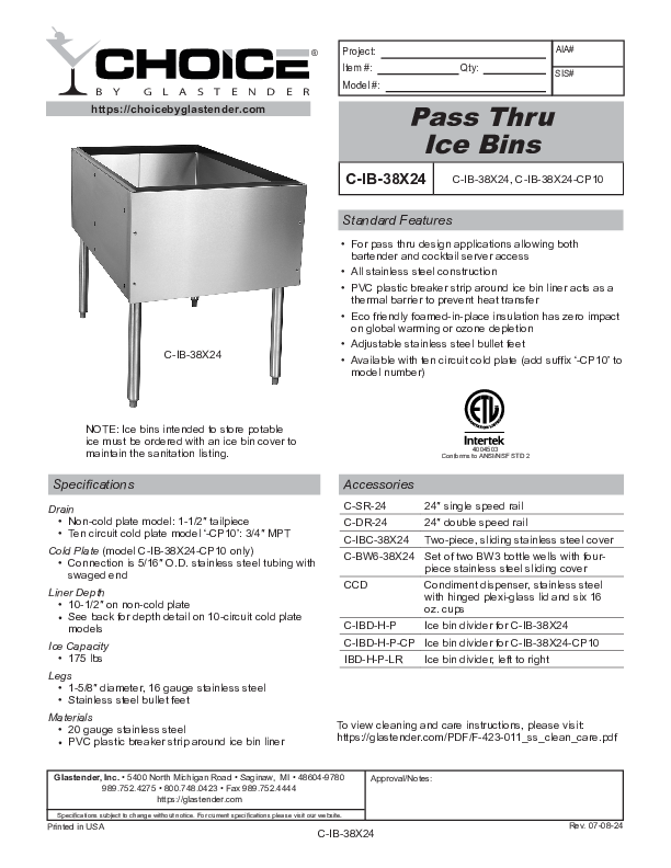 Cutsheet