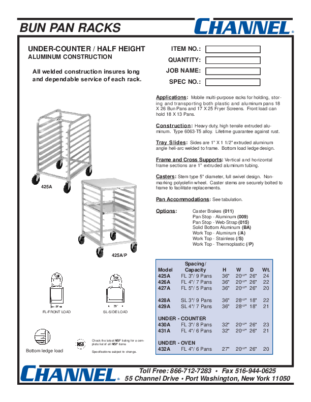 Cutsheet