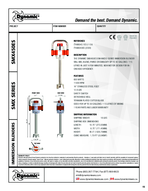 Cutsheet