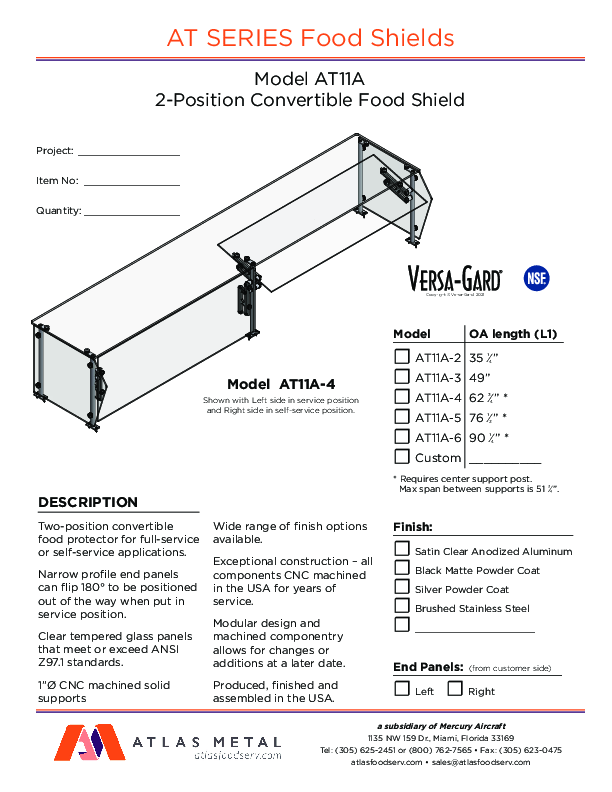 Cutsheet