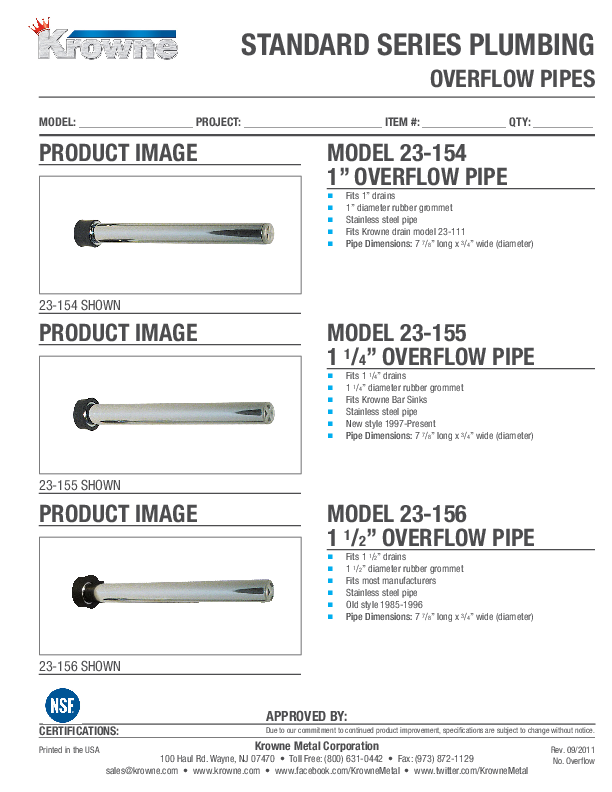 Cutsheet