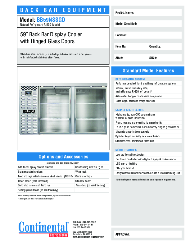 Cutsheet