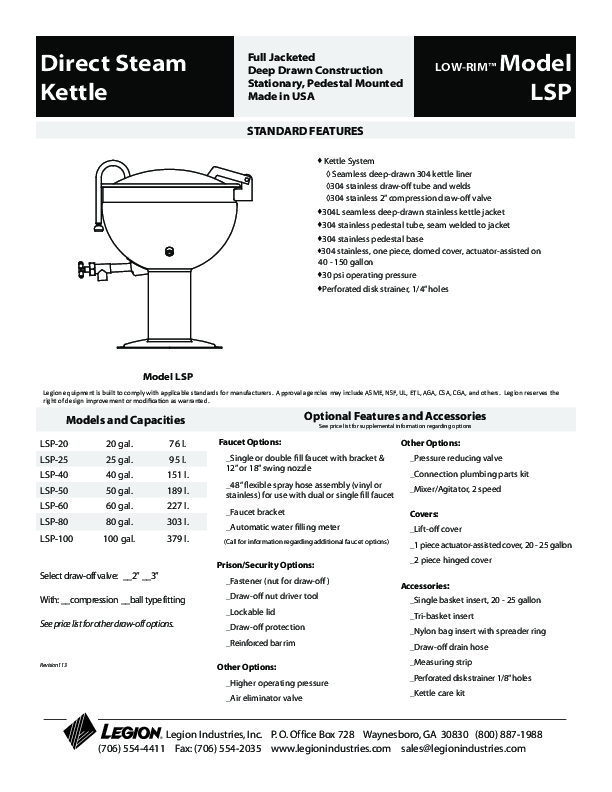 Cutsheet