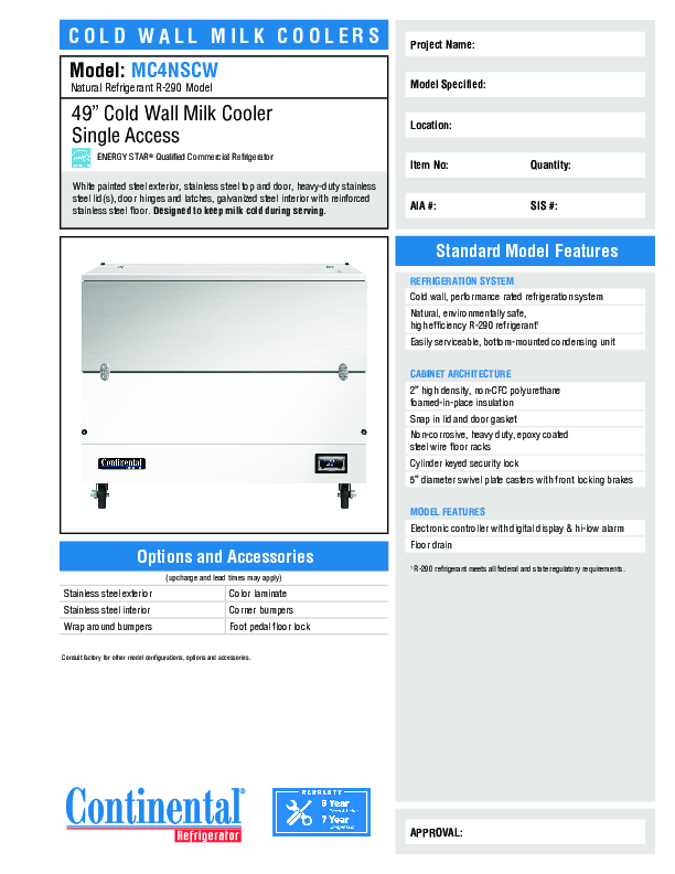 Cutsheet