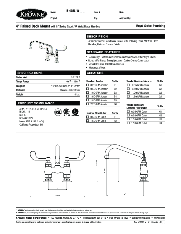 Cutsheet