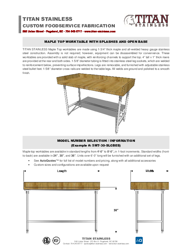 Cutsheet