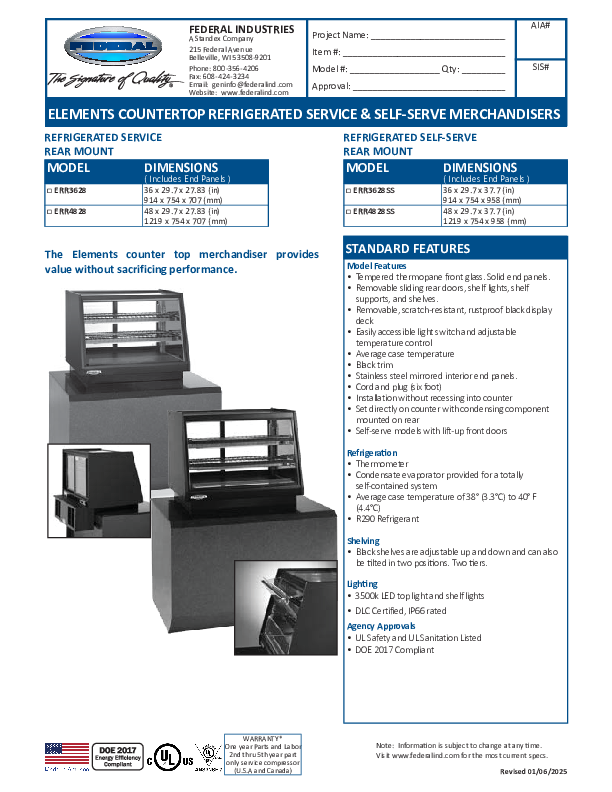 Cutsheet