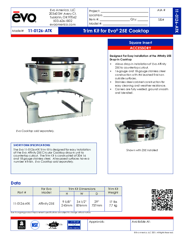 Cutsheet