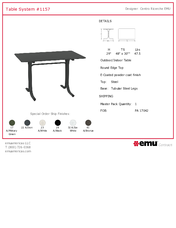 Cutsheet