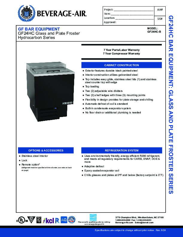 Cutsheet