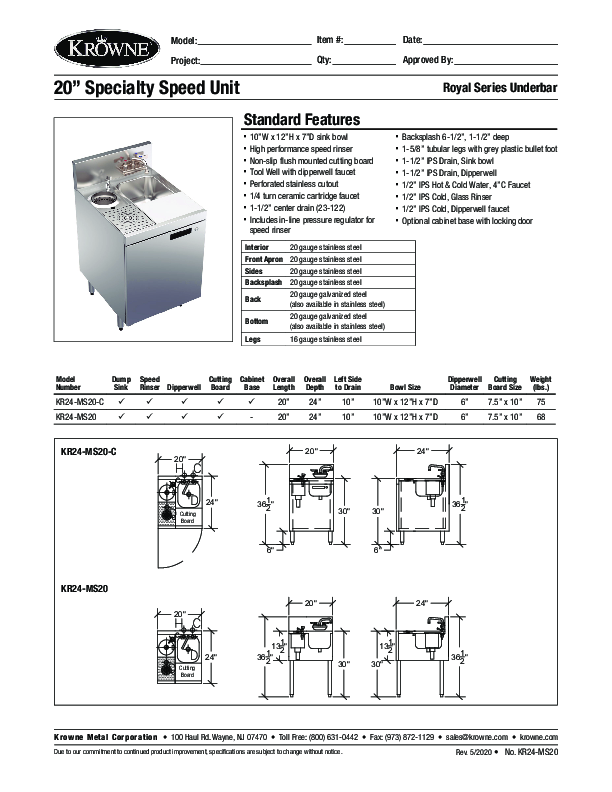 Cutsheet