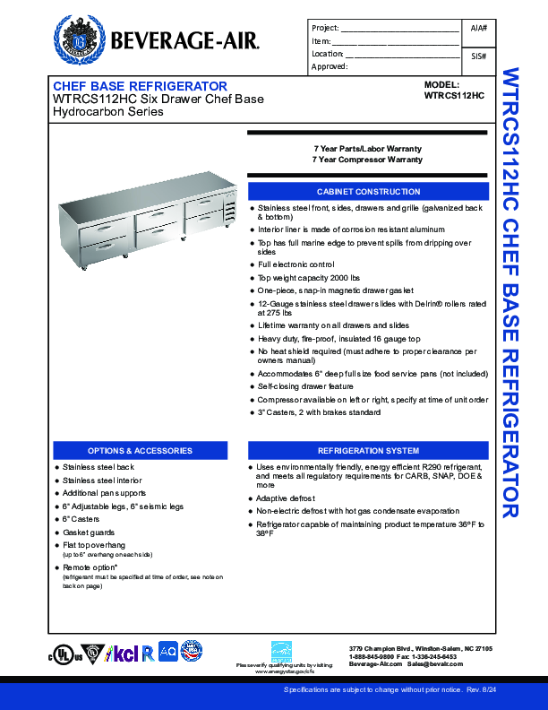 Cutsheet