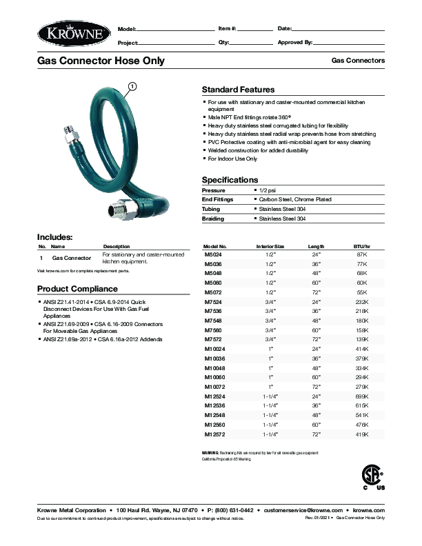 Cutsheet