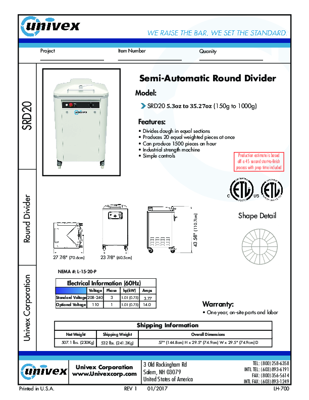 Cutsheet