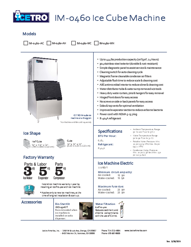 Cutsheet