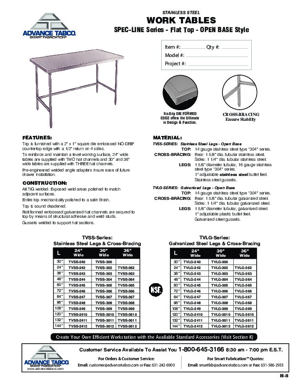 Cutsheet