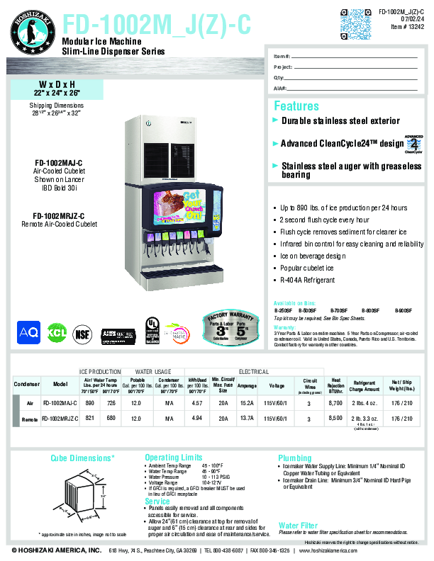 Cutsheet