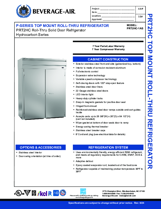 Cutsheet