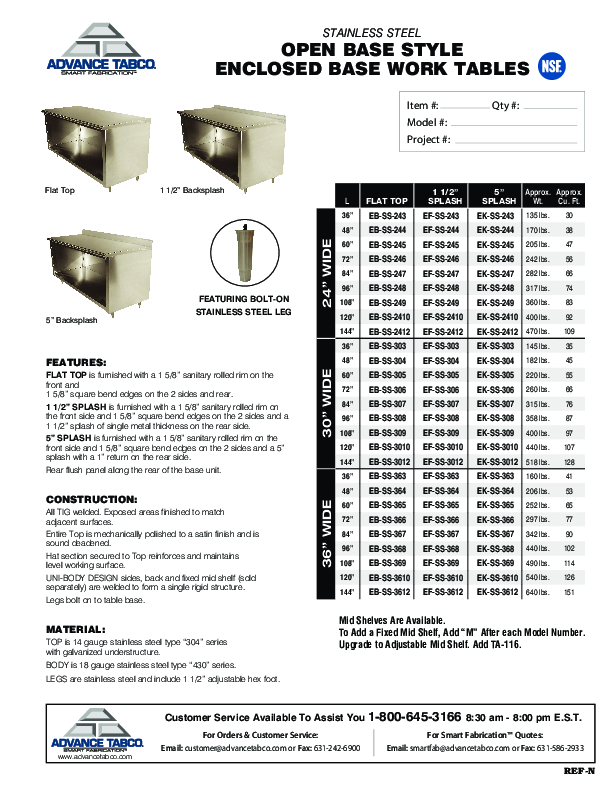 Cutsheet