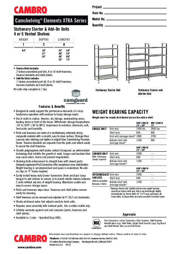 Cutsheet