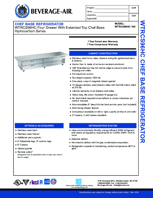 Cutsheet