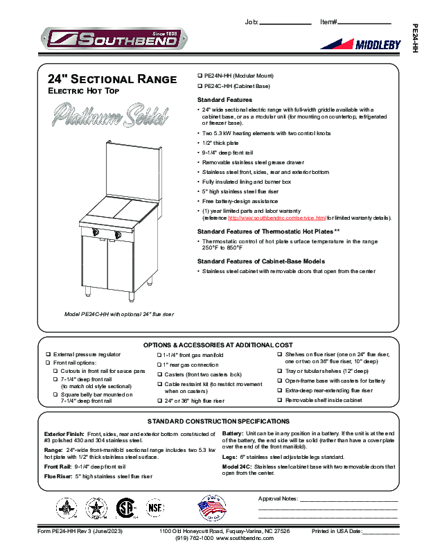 Cutsheet