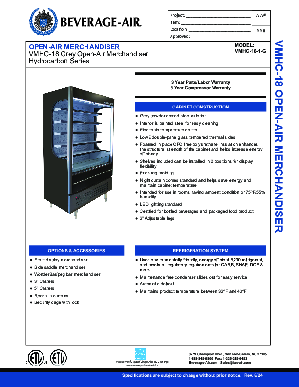 Cutsheet