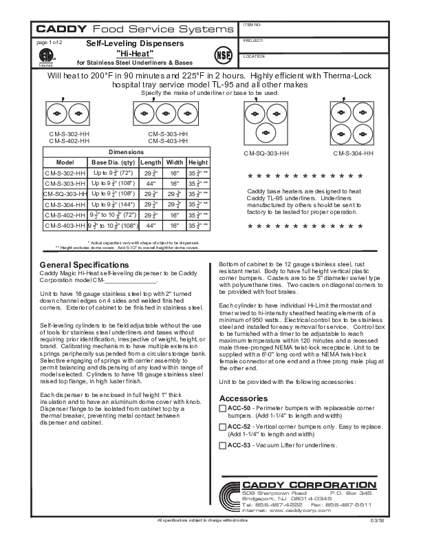 Cutsheet