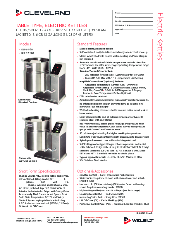 Cutsheet