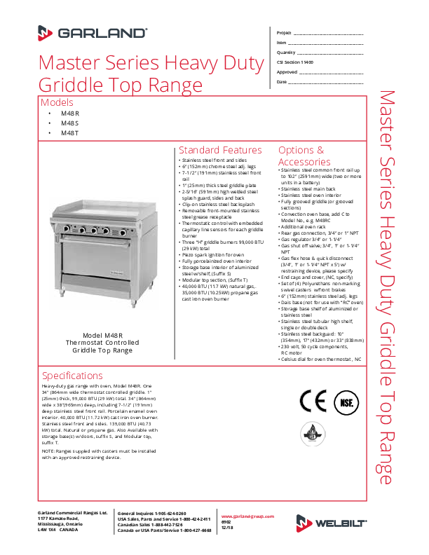 Cutsheet