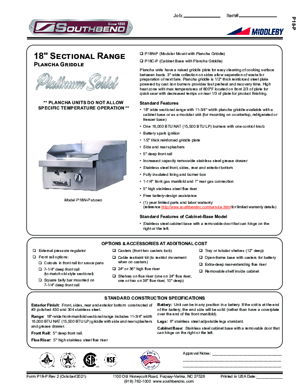 Cutsheet