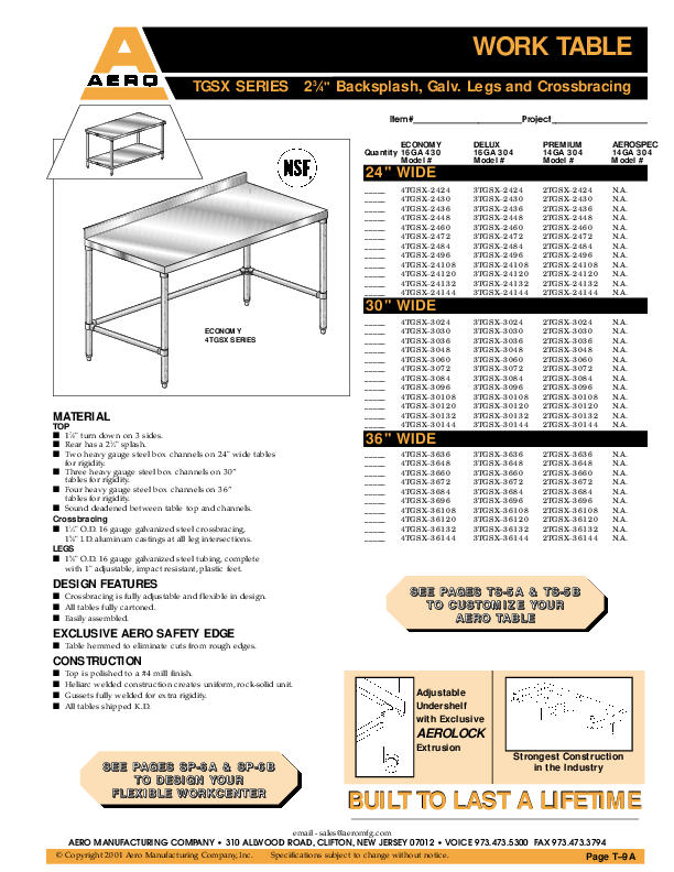 Cutsheet