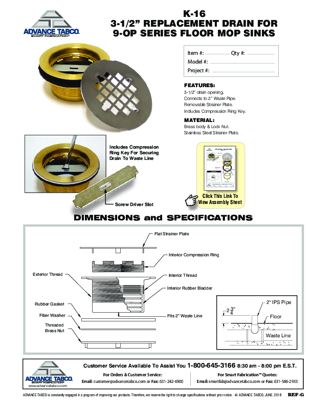 Cutsheet