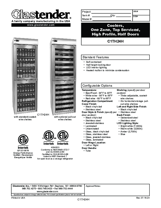 Cutsheet