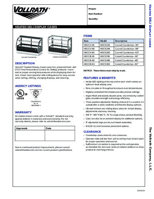 Cutsheet