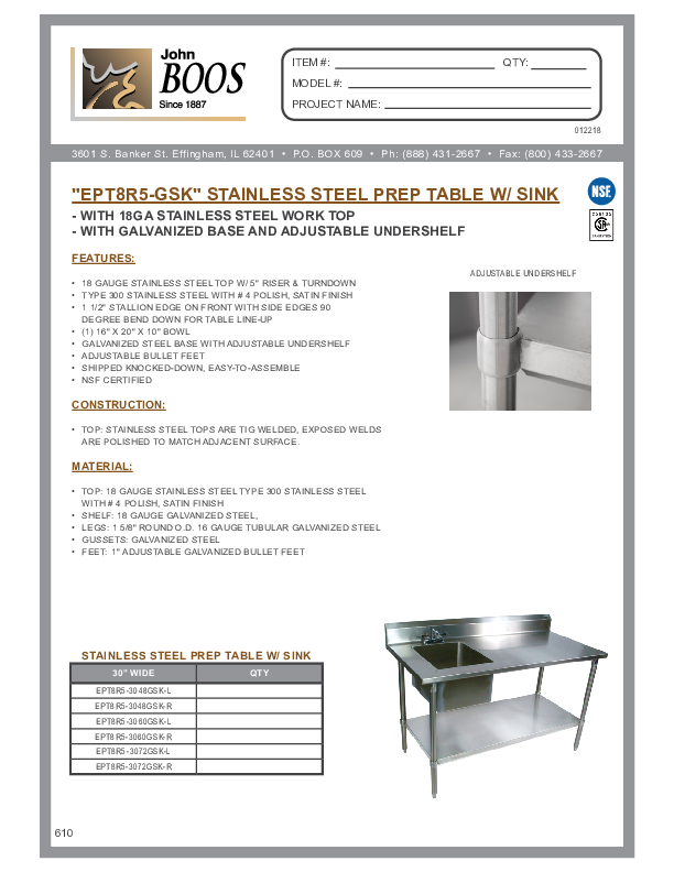 Cutsheet